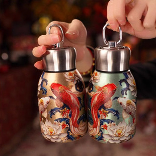 户外便携小胖丁304不锈钢保温杯小容量真空车载大肚杯礼品杯印图