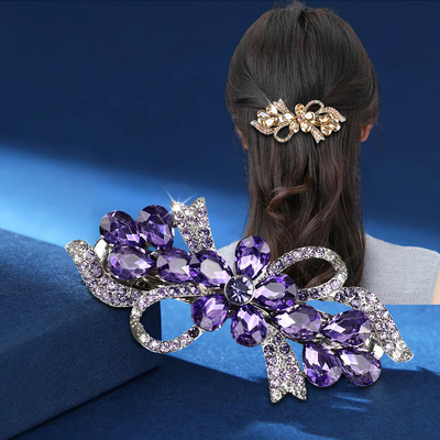 河南钻石商丘钻石河南人造钻石小号发夹蝴蝶结头饰顶夹横夹女式女