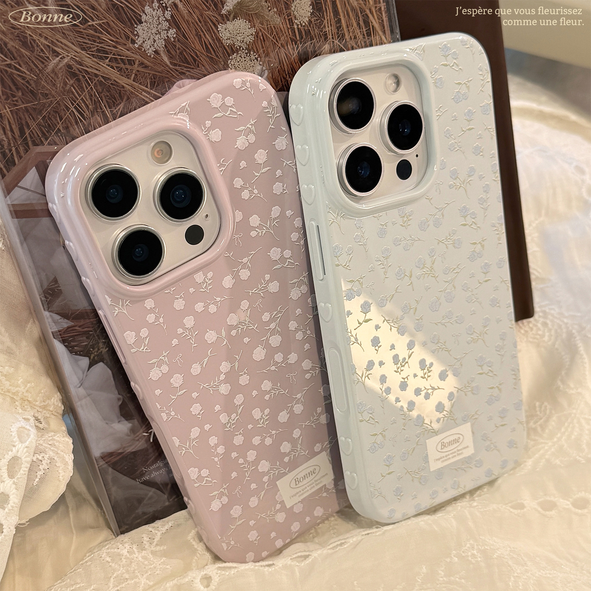 适用苹果16手机壳iphone17复古玫瑰花12气质15promax全包13硅胶软