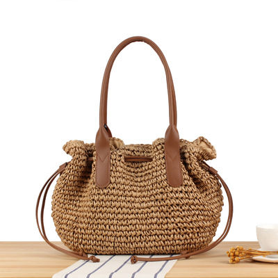 New style single shoulder straw bag beach vacation beach bag
