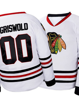 欧美时尚T恤跨境新款亚马逊长袖球衣曲棍球装00号复古冰球士成人