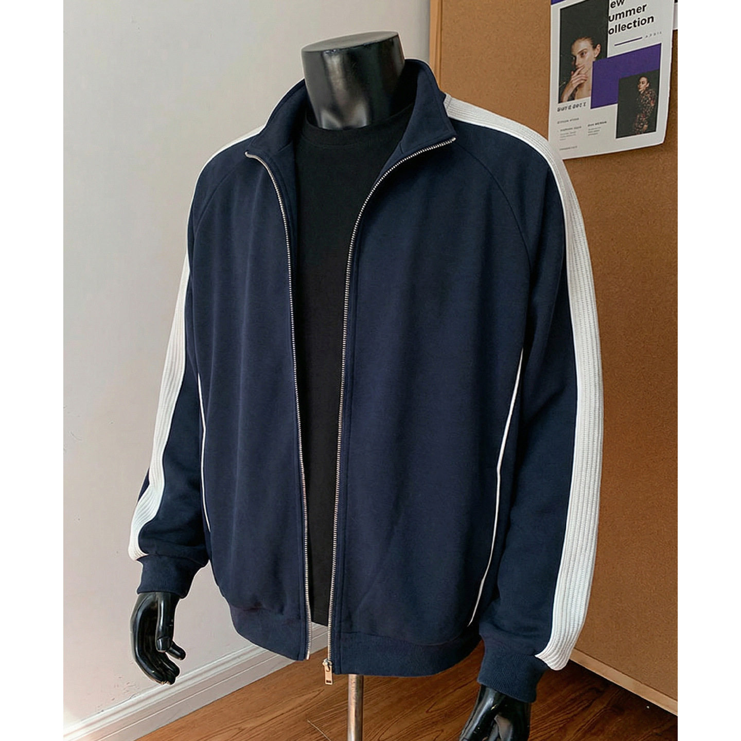 开衫卫衣春季美式复古重磅短宽廓形拉链外套OW8028-P68控118，女装短外套，电商A362