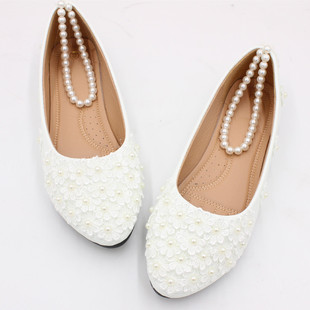 【星辰猫】大码白色中跟婚礼鞋 新娘伴娘婚纱礼服鞋【厂家货源】