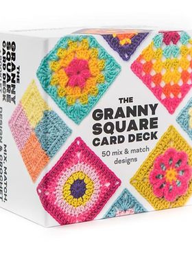 跨境爆款 The Granny Square Card Deck DIY 奶奶针织50张图案套