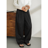 打褶休闲裤款春季质感纯色廓形宽松直筒长裤子OK2562-P55控88，男装休闲裤，电商A362