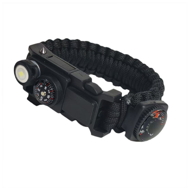 户外生存手环求生手链多功能防身装备伞绳15合1编织野外生存工具