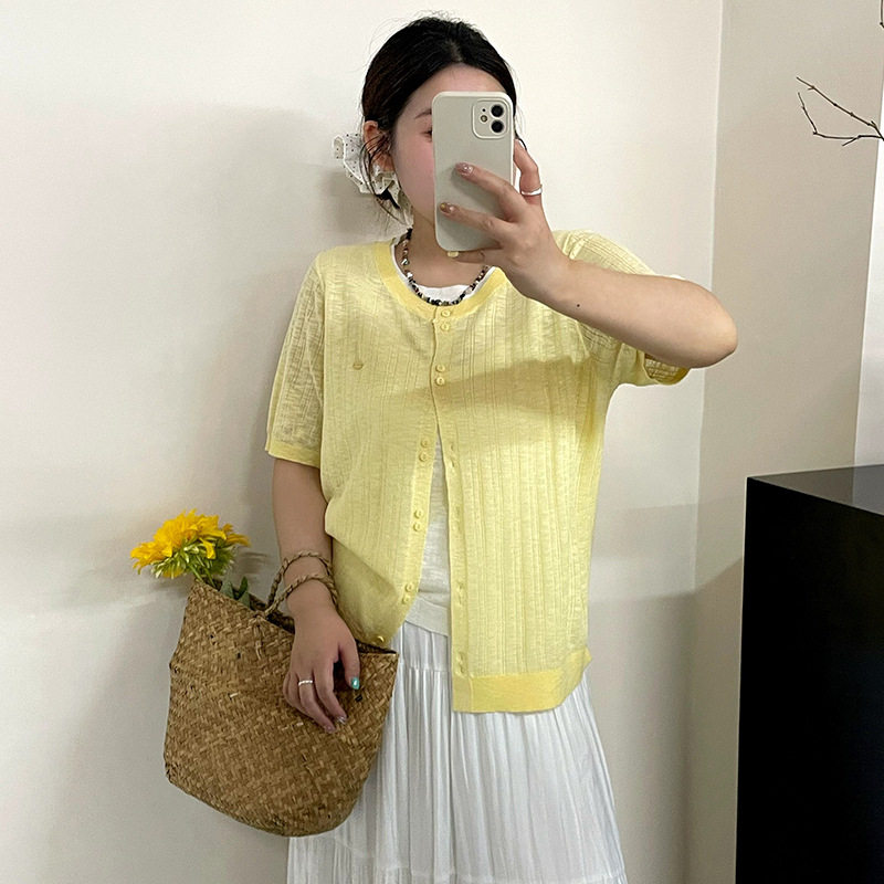 23999大码女装撞色假两件上衣2026夏胖mm休闲宽松针织衫女短袖t恤
