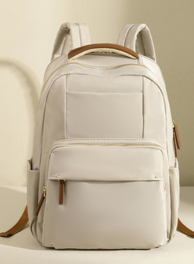 廿下女包学院风15.6寸双肩包简约旅行背包大容量电脑包大学生书包