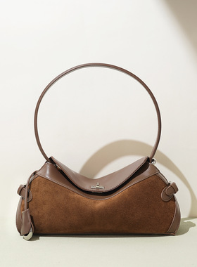 秋冬新款磨砂纯色手提包个性简约休闲肩包度假风潮流百搭斜挎包