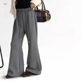 女童2025年冬季新款贴标一体绒加绒休闲喇叭裤女大童户外保暖卫裤，童装裤子，祺儿童装