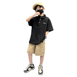 儿童装童夏装Polo衫短袖2025新款夏季中大童痞帅T恤夏款孩潮t，商品下架区，祺妙童装
