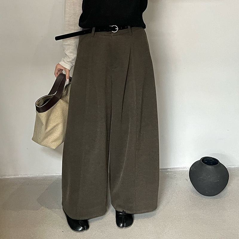 GN休闲风高腰腰带长裤休闲裤