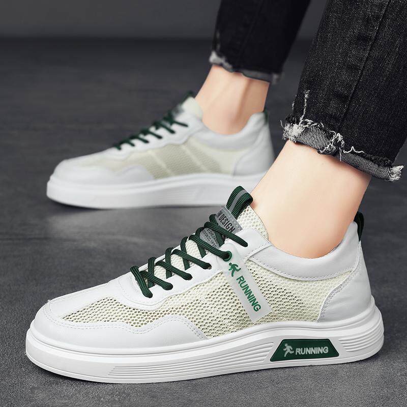 欧洲站新款小白鞋夏季运动休闲鞋潮流透气网面滑板鞋