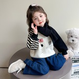 女童加绒卫衣秋冬2025新款卡通洋气儿童打底衫韩版女冬装上衣P61，童装卫衣/绒衫，祺妙童装