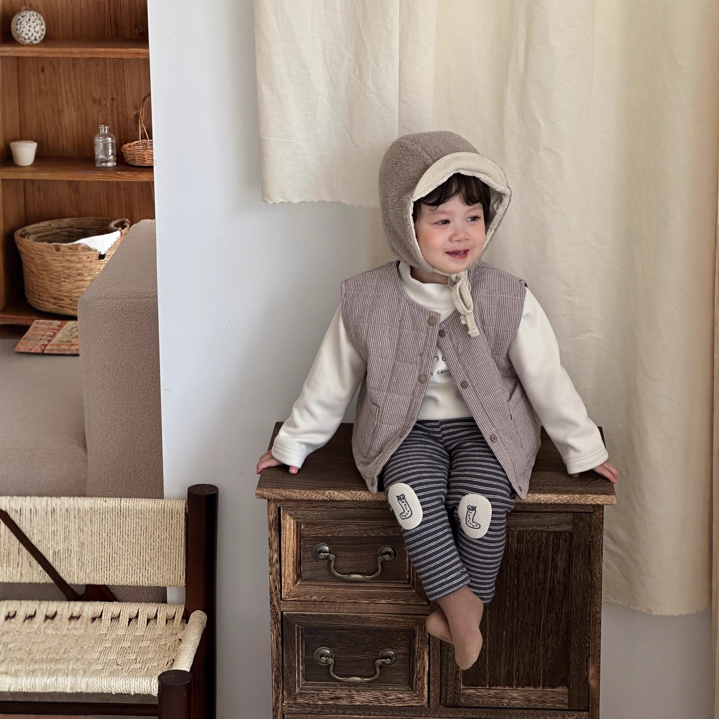 小秋冬棉马甲外套2025冬季新款儿童服装韩版童装童加厚套装