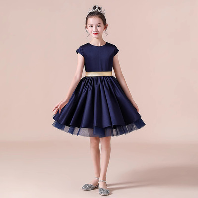 2025新款女童诗朗诵轻奢合唱团音乐团体比赛钢琴演出服主持小礼服