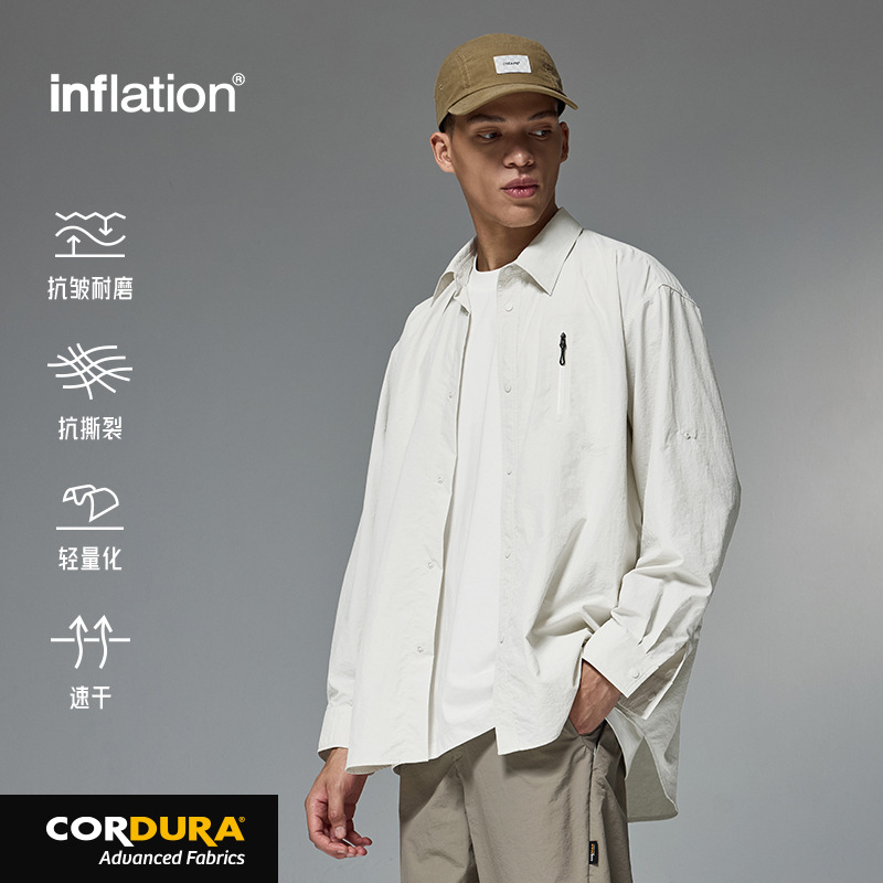 erroridentifcia博格达峰压胶口袋衬衫新款抗撕裂耐磨长袖外套