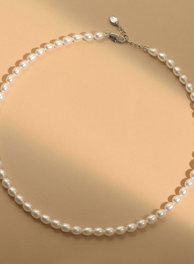 诸暨天然淡水珍珠项链强光女夏锁骨链级感百搭串珠首饰颈链