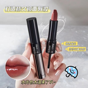 波比布兰妮双头雨衣口红唇蜜唇釉不掉色不沾杯唇部保护防水抖音