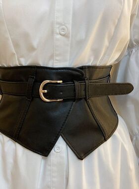 复古宽腰封女弹力松紧2026新款百搭收腰连衣裙衬衫皮带Wide Belt