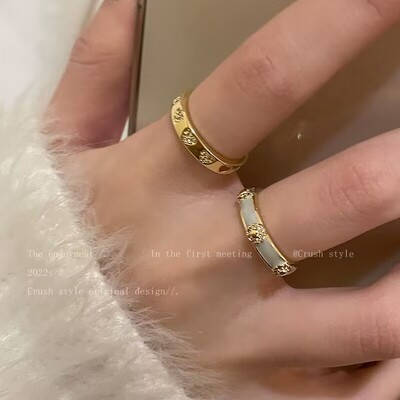 爱心开口戒指滴油温柔小众女