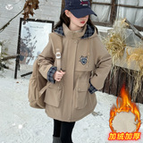 女童加绒加厚派克服2025年冬季新款中大童工装棉服御寒夹克衫外套,童装棉衣,祺儿童装,工厂直供 女童加绒加厚派克服2025年冬季新款中大童工装棉服御寒夹克衫外套,童装棉衣,祺儿童装,工厂直供