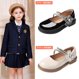 女童皮鞋2026春季新款黑色儿童小女孩公主鞋中大童学生表演校园鞋