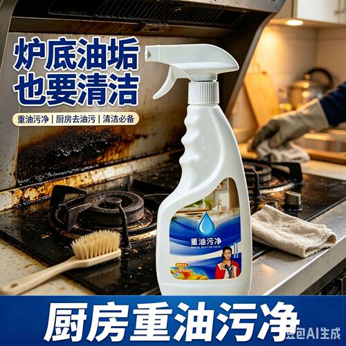 抽油烟机清洗剂除重油污清洁剂家用油污净去油去污油烟机除油