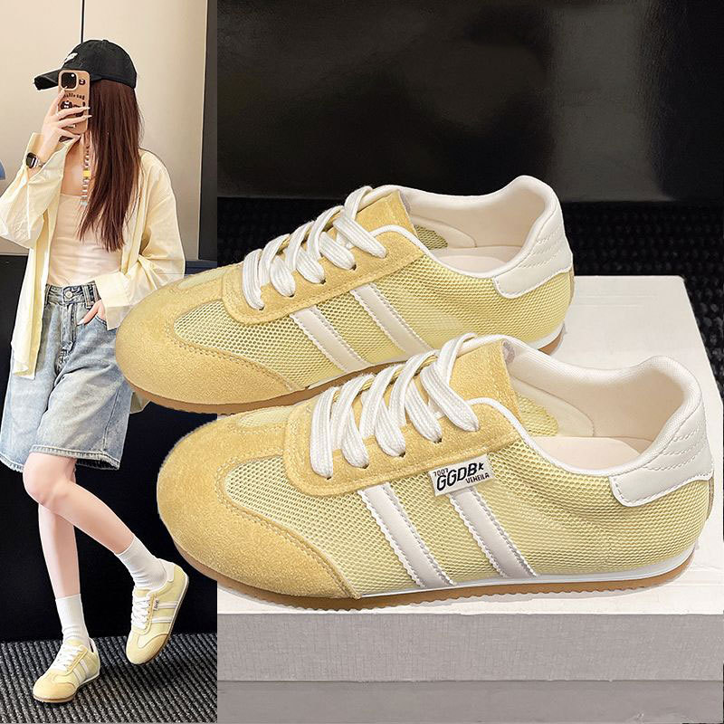 真皮小白鞋平底休闲交叉绑带