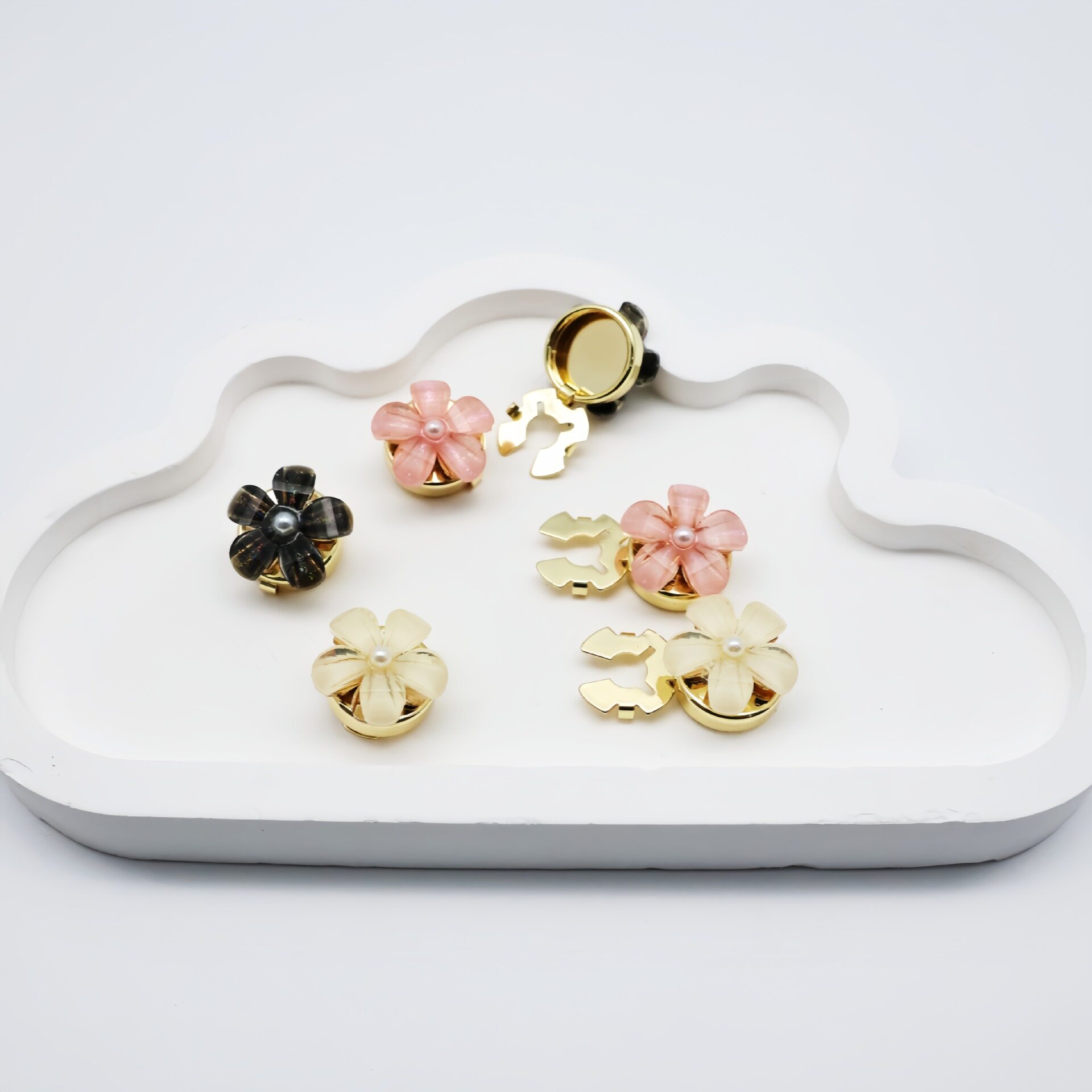 button cover花瓣装饰扣帽衬衣扣袖扣帽纽扣套衬衫扣乌龟扣夹套