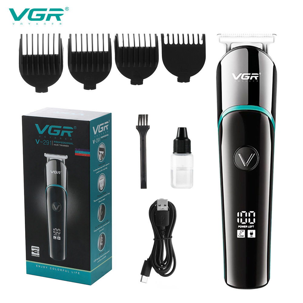 VGR291理发器电动便携式LED显示剃头不卡发雕刻婴儿理发充电推子
