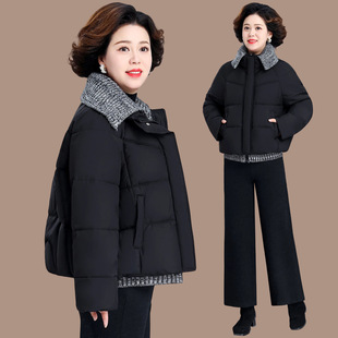 中年妈妈五十多岁洋气棉服秋冬外套2026新款中老年女装冬装小棉袄