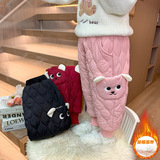 女童裤子秋冬款加绒棉裤2025新款儿童洋气时髦女冬季加厚保暖P63，童装裤子，祺妙童装