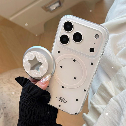 AceCase波点磁吸支架适用iPhone17promax手机壳15苹果16手机壳14双层镜面