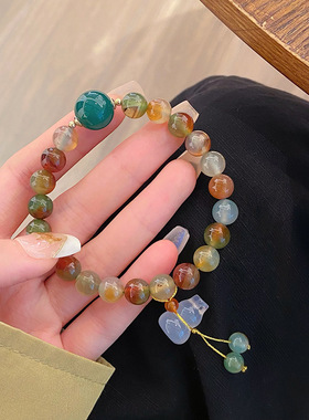 福禄~新款孔雀玛瑙手串