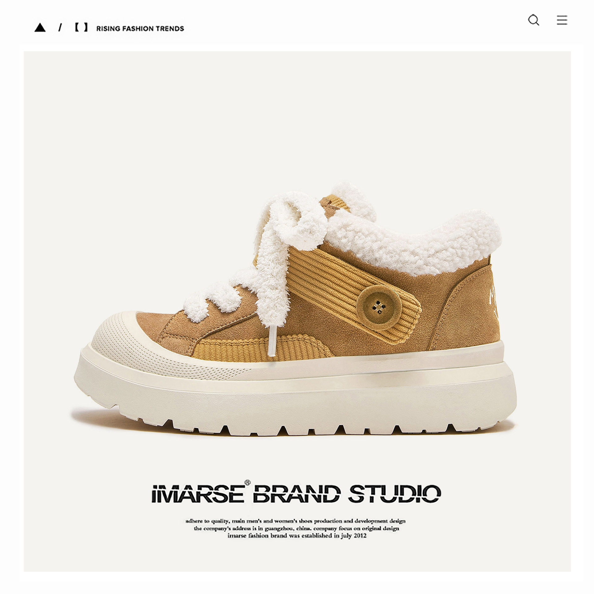 MQMS2025冬季丑萌大头鞋厚底增高加绒保暖棉鞋情侣短筒雪地靴靴子