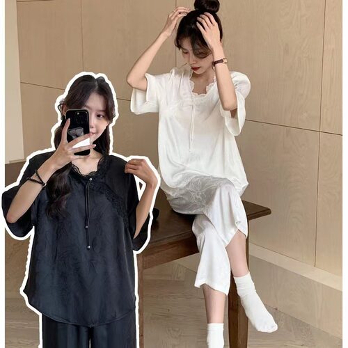 caca家居服套装国风新中式女