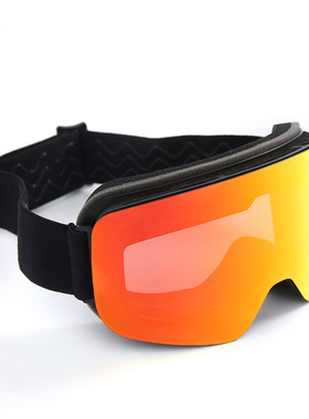 柱面真膜滑雪眼镜REVO双层防雾风镜雪地护目镜可卡近视/HX16无孔