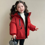 女童工装冲锋衣棉衣秋冬款2025新款洋气女时髦休闲外套冬季P118，童装外套，祺妙童装