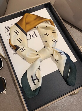 70方巾丝巾女村衫领巾 Silk Hair Scarf Women Satin Headscarf