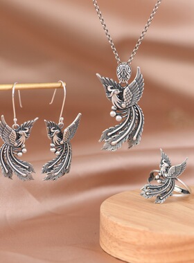 复古戒指文艺银饰凤凰民族风女款