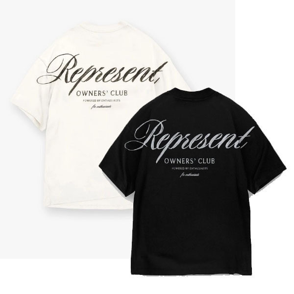 2024 New Retro American Style Rep Cursive Logo English Print L