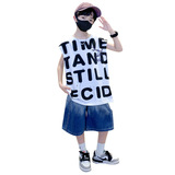儿童装童夏装套装2025新款夏季孩运动中大童夏款无袖款酷帅潮，商品下架区，祺妙童装