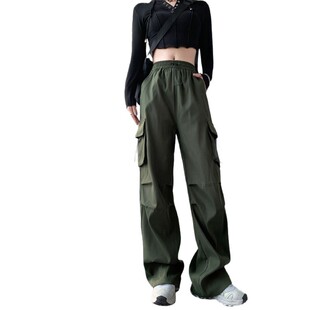 2026新款小个子黑色工装裤女夏季薄款户外登山冲锋冰丝速干运动裤