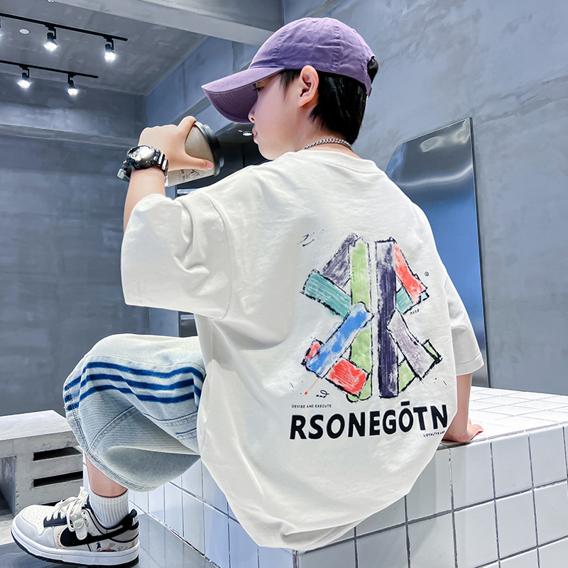 童夏装短袖T恤2025新款纯棉中大儿童装夏季孩半袖夏款上衣潮，商品下架区商品下架区，祺妙童装