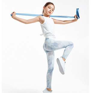 女童夏薄款儿童瑜伽服套装背心外搭穿宽松后背开叉绑带运动健身衣