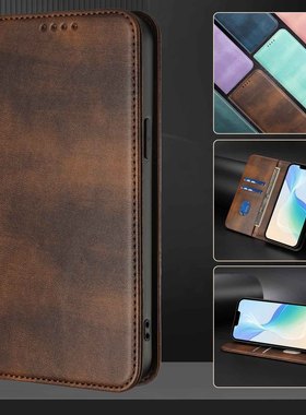 适用荣耀400Pro复古纹翻盖400Liteq防盗刷FRID手机壳X70i钱夹插卡皮套GT Pro 5G保护套X6C全包X5B plus商务