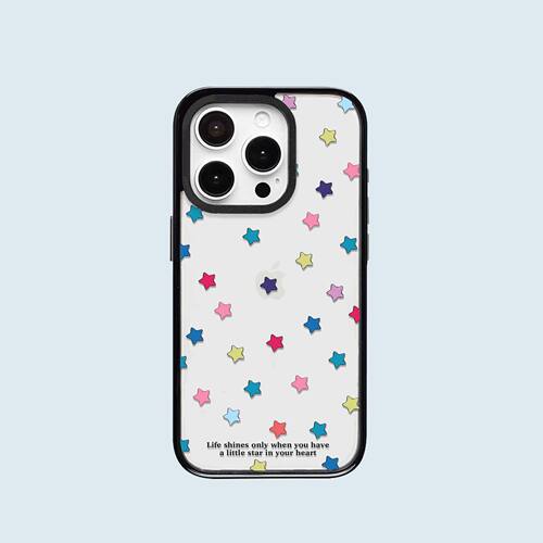 Ins Style Simple Colorful Starry Sky Clear Phone Case 适用 iPhone 18 Pro Max 17 16 15 14 For Women
