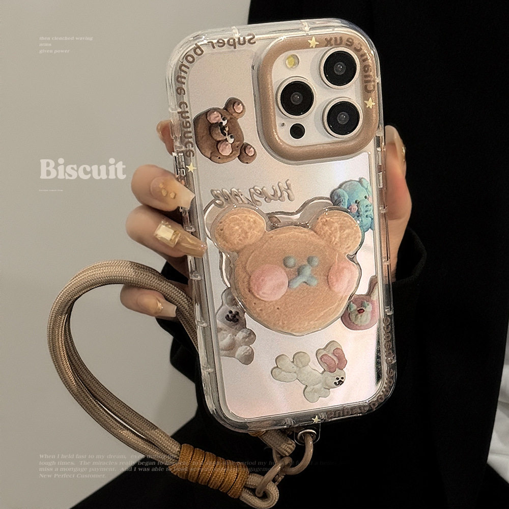 创意iphone17粘贴款支架镜面壳
