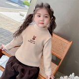 女童加绒打底衫秋冬装2025新款儿童装保暖上衣女冬季加厚内搭P50，童装卫衣/绒衫，祺妙童装